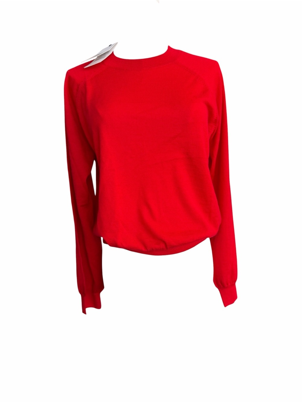 S SPRWMN Long Sleeve Raglan Sweater in Red Size M